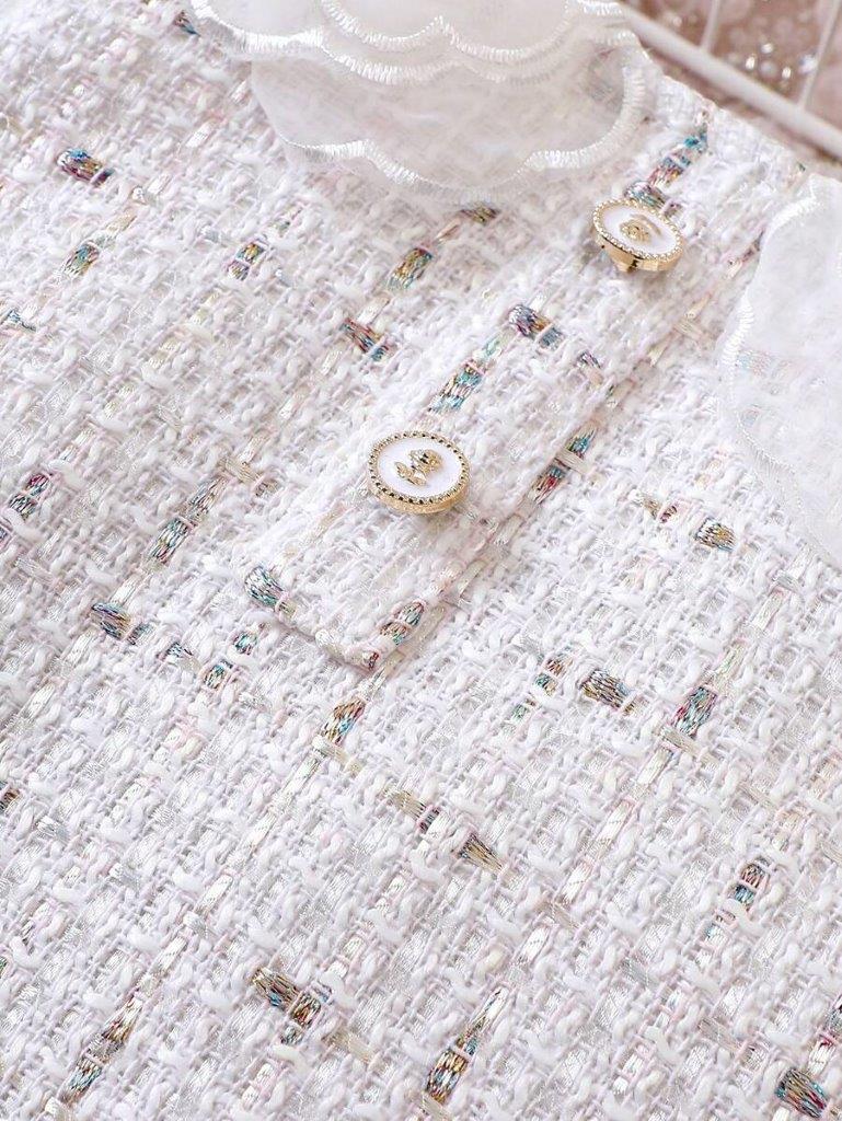 Baby Elegant Pattern Ruffle Hem Dress