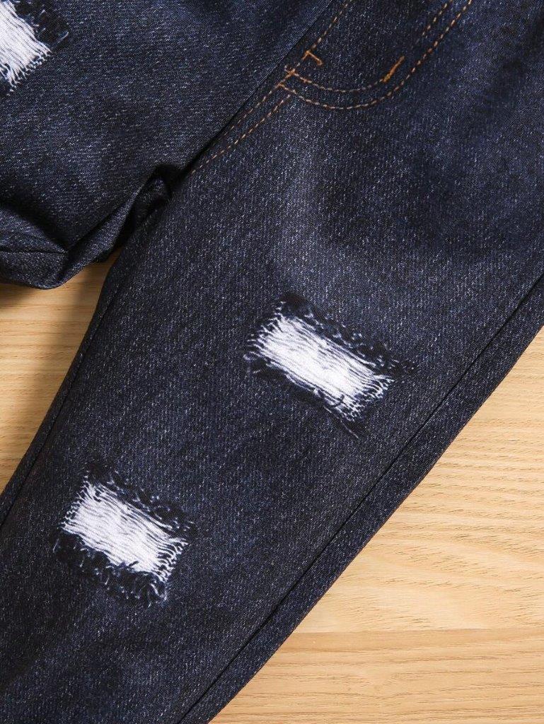Baby Patterned Pullover And Jogger Pants Set
