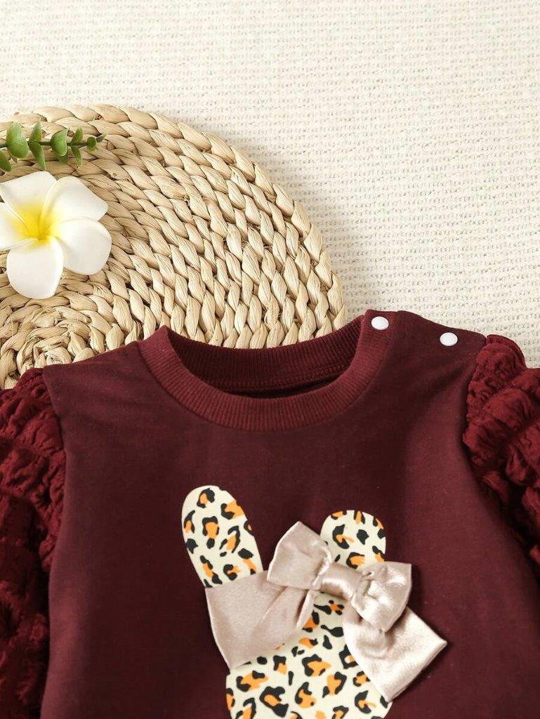 Baby Graphic Leopard Print Sweatshirt