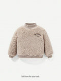 Baby Khaki Fluffy Sweatshirt