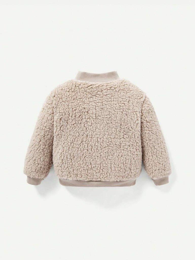 Baby Khaki Fluffy Sweatshirt