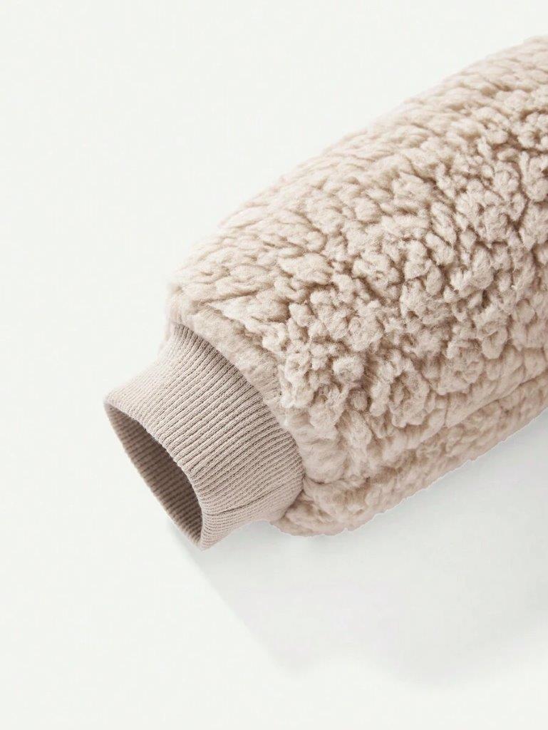 Baby Khaki Fluffy Sweatshirt