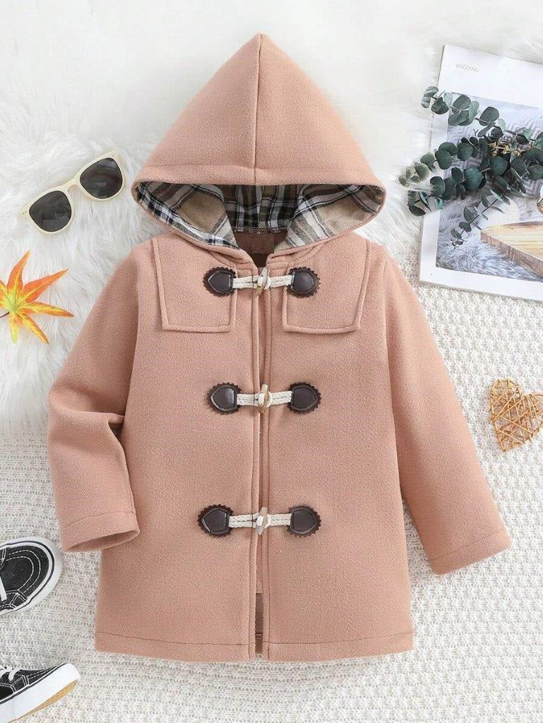 Baby Hooded Plaid Duffle Coat