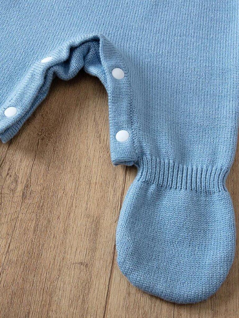 Baby Cable Knitted Jumpsuit And Beanie