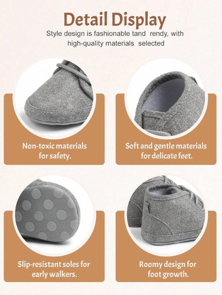 Baby Lace Up Grey Shoes