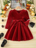 Toddler Girls Sparkle Belted Dress