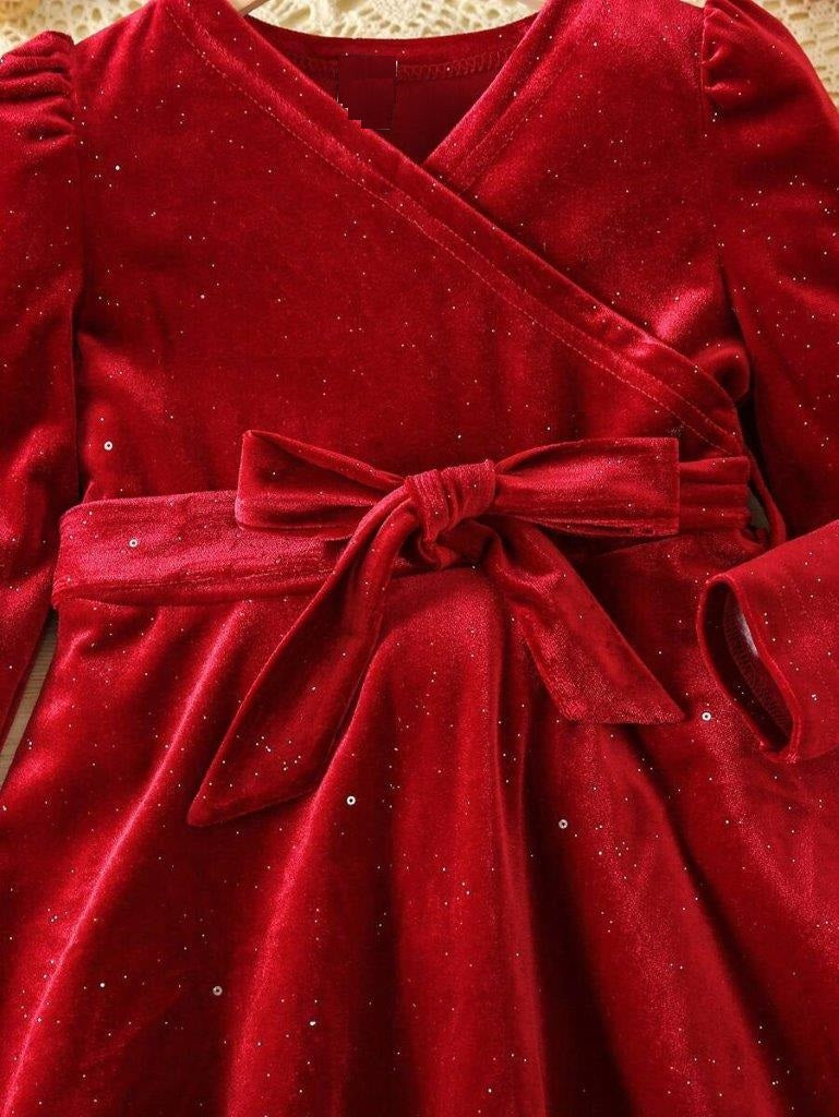 Toddler Girls Sparkle Belted Dress