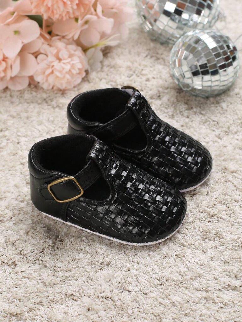 Baby Textured Flats Black