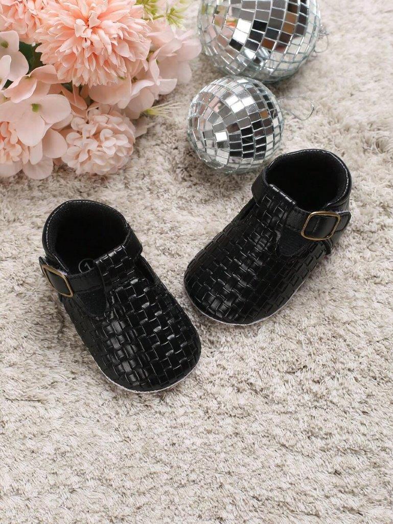Baby Textured Flats Black