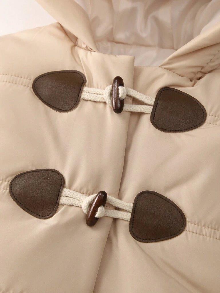 Baby Brown 3D Ears Puffer Coat