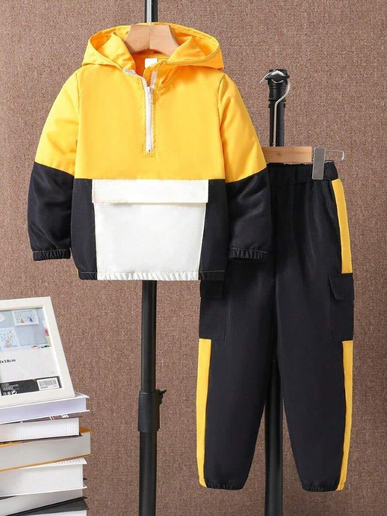 Toddler Boys Half Zip Jacket And Pants Set