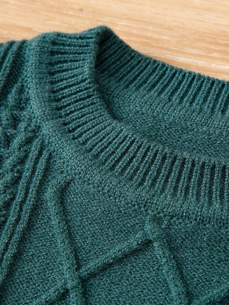 Baby Green Cable Knitted Dress