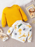 Baby 2 Piece Cartoon Pullover Set