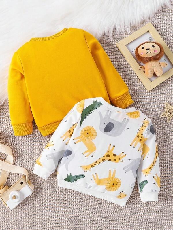 Baby 2 Piece Cartoon Pullover Set