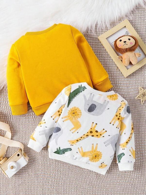 Baby 2 Piece Cartoon Pullover Set