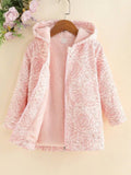 Toddler Rose Pattern Pink Coat