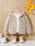 Baby Heart Khaki Fluff Jacket