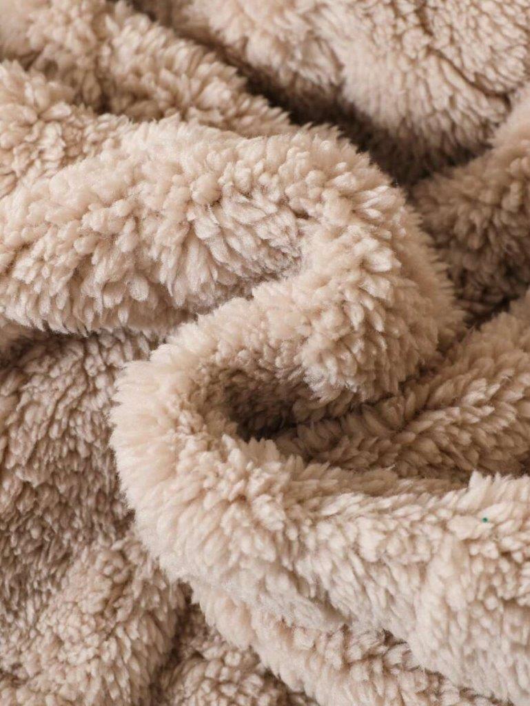 Baby Heart Khaki Fluff Jacket