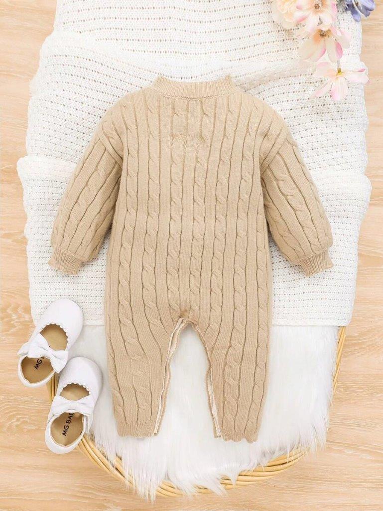 Baby Unisex Cable Knitted Bodysuit