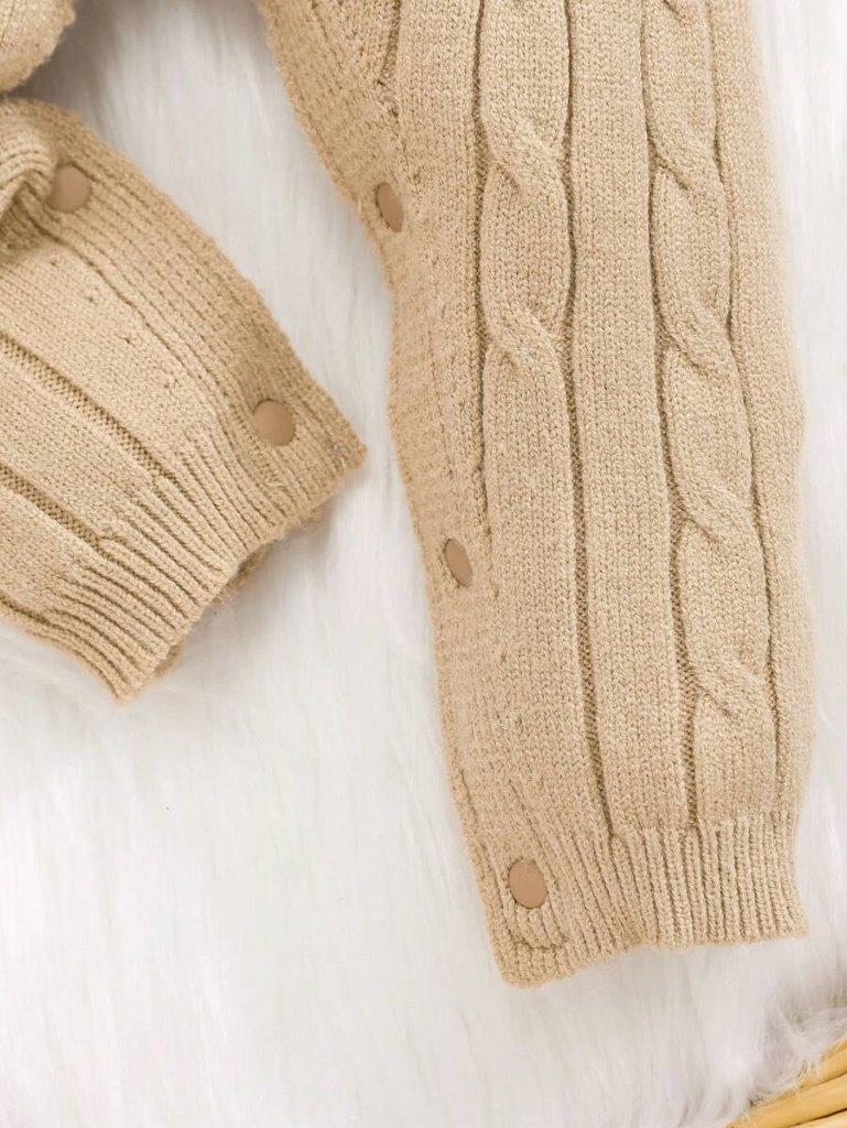 Baby Unisex Cable Knitted Bodysuit