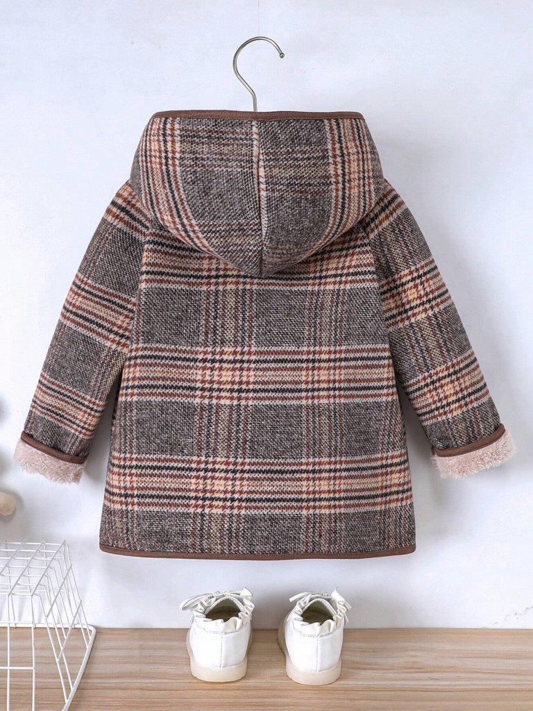 Toddler Girls Plaid Winter Coat