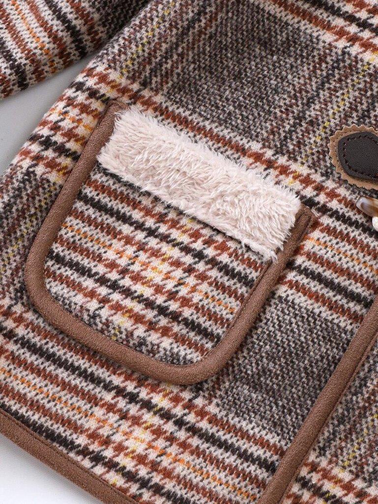 Toddler Girls Plaid Winter Coat