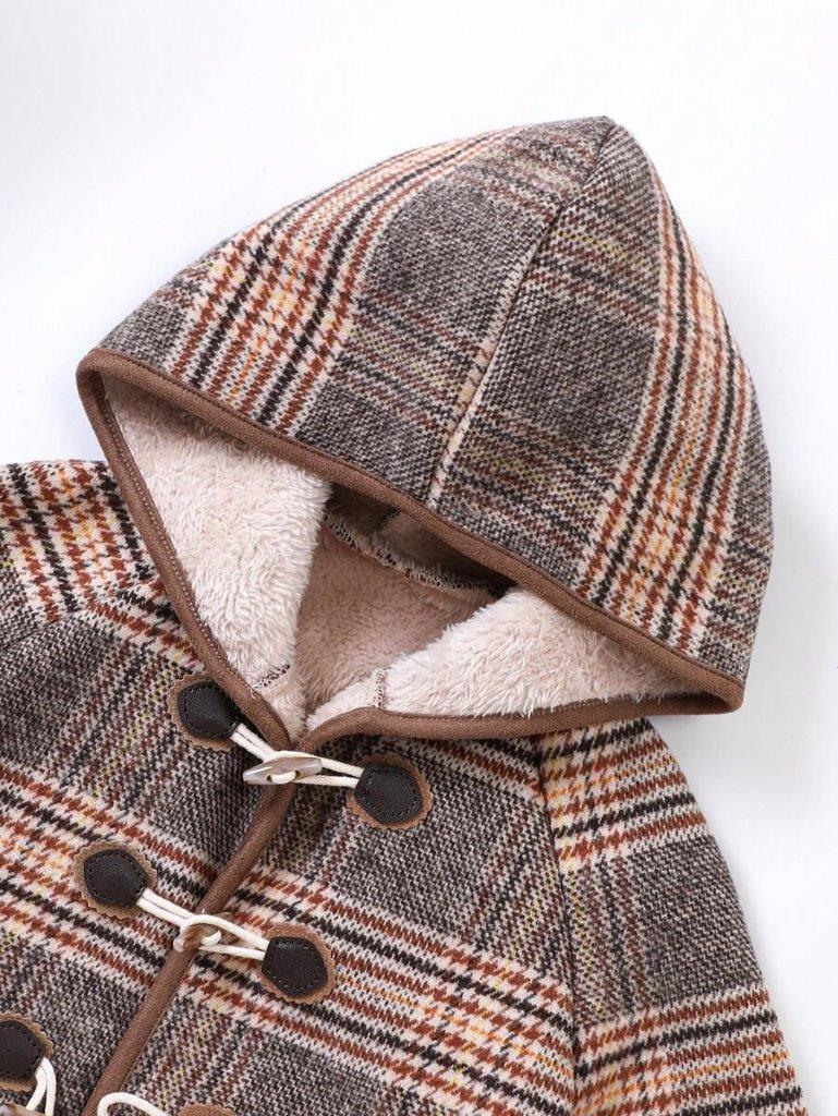 Toddler Girls Plaid Winter Coat
