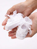 Baby Newborn Flower White Shoes 1