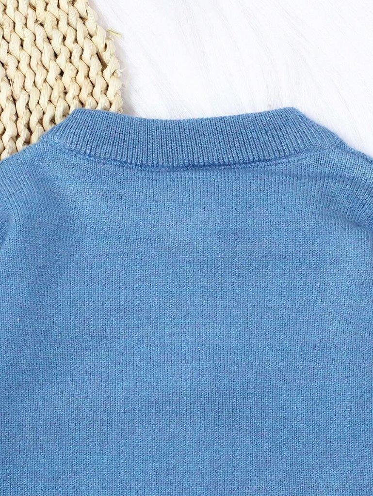 Baby Button Cable Knitted Jumpsuit
