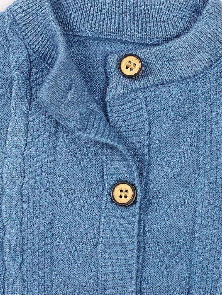 Baby Button Cable Knitted Jumpsuit