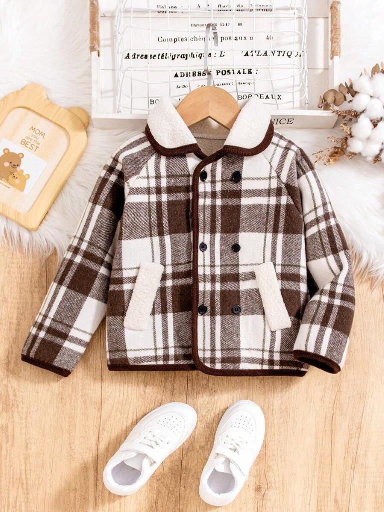 Toddler Boys Plaid Jacket
