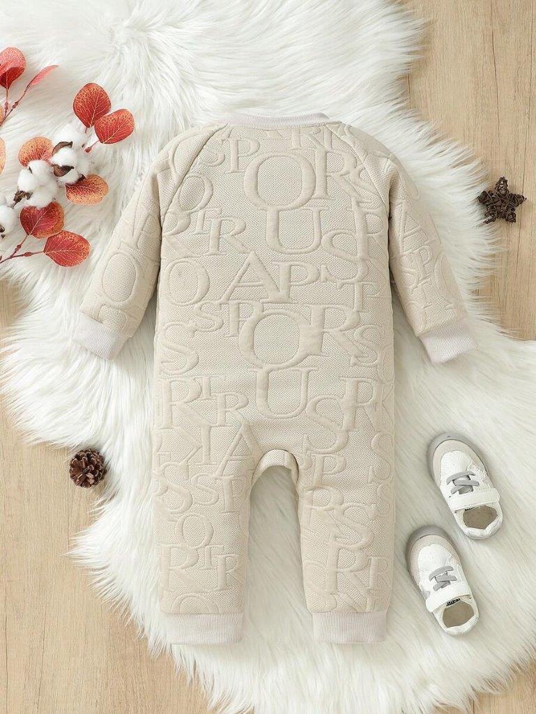 Baby Patterned Jumpsuit Apricot