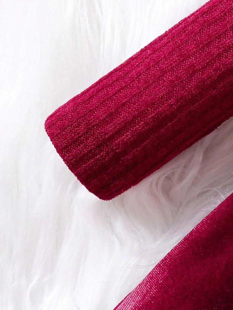Baby High Neck Velvet Dress