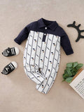 Baby Mustache Button Jumpsuit