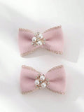 2 Piece Pink Butterfly Hair Clips Set