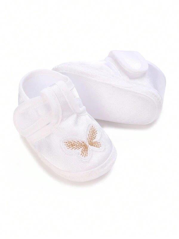 Baby Newborn Butterfly White Shoes