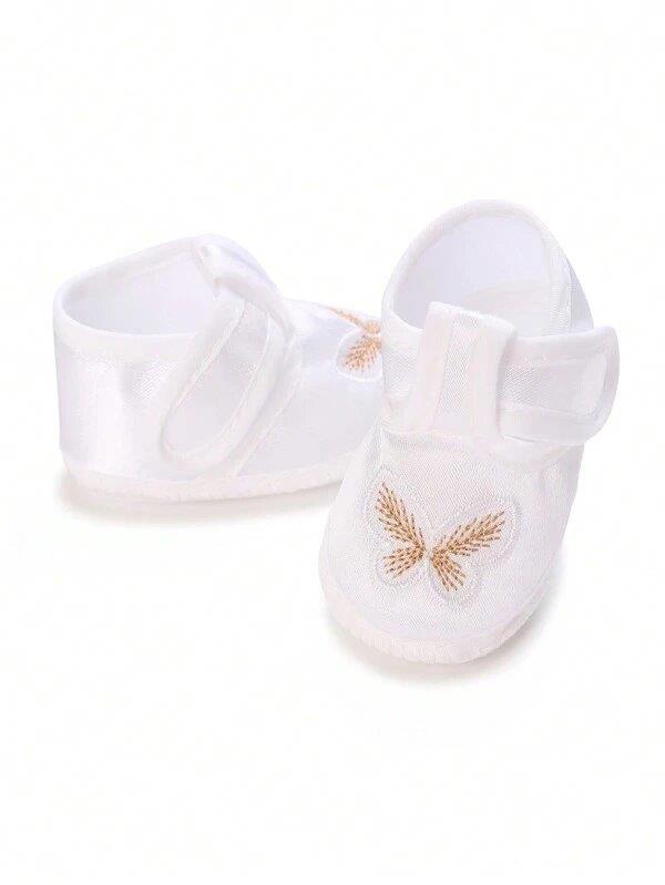 Baby Newborn Butterfly White Shoes