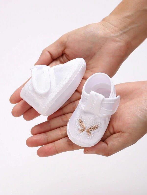 Baby Newborn Butterfly White Shoes