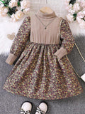 Toddler Girls Patterned Floral Print Dress