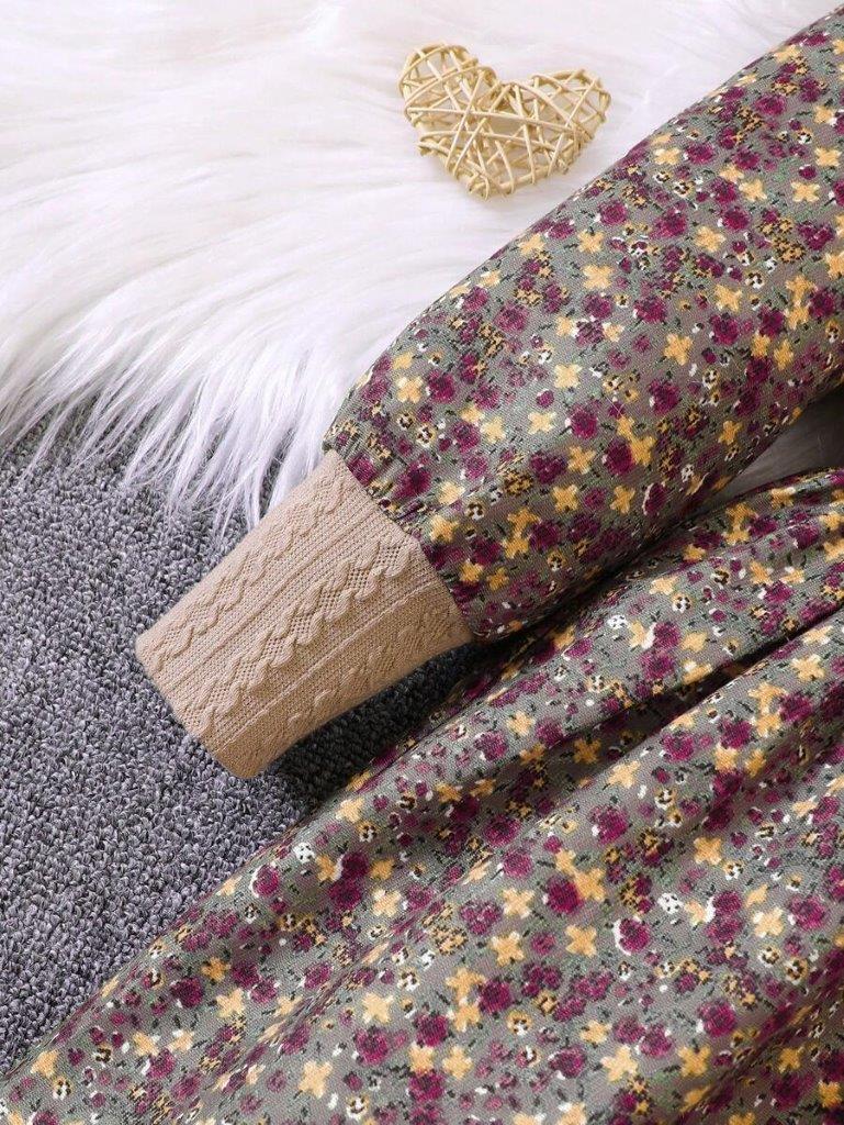 Toddler Girls Patterned Floral Print Dress