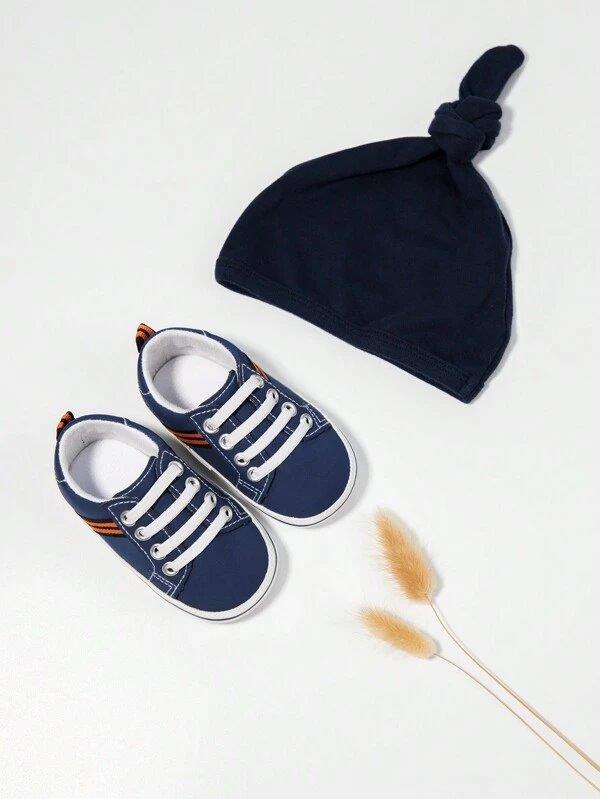 Baby Orange Stripe Sneakers