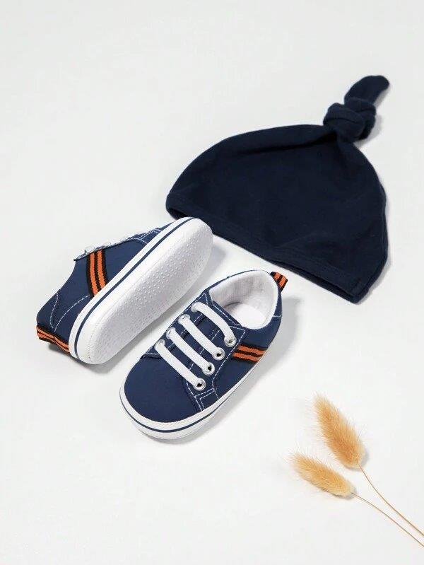 Baby Orange Stripe Sneakers