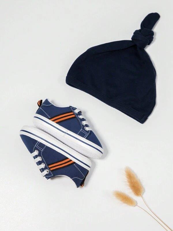 Baby Orange Stripe Sneakers