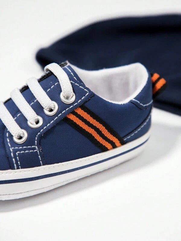 Baby Orange Stripe Sneakers