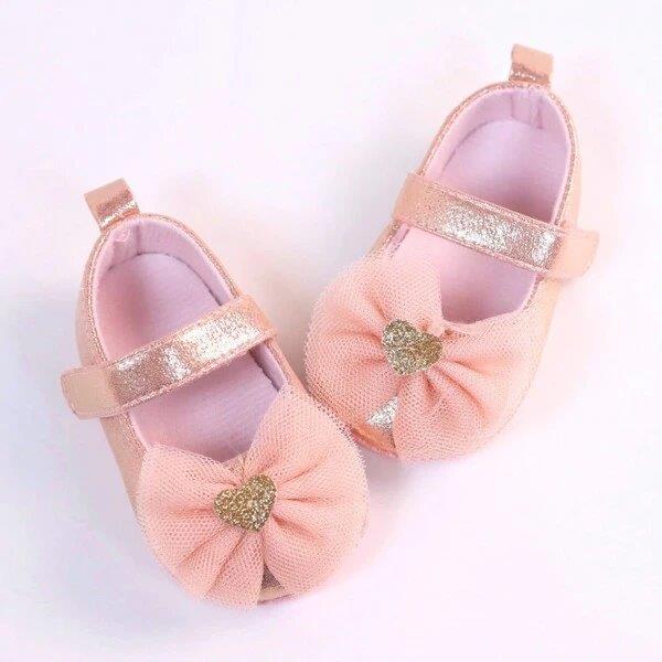 Baby Heart Princess Flats Pink