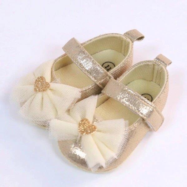 Baby Heart Princess Flats Champagne