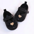 Baby Heart Princess Flats Black