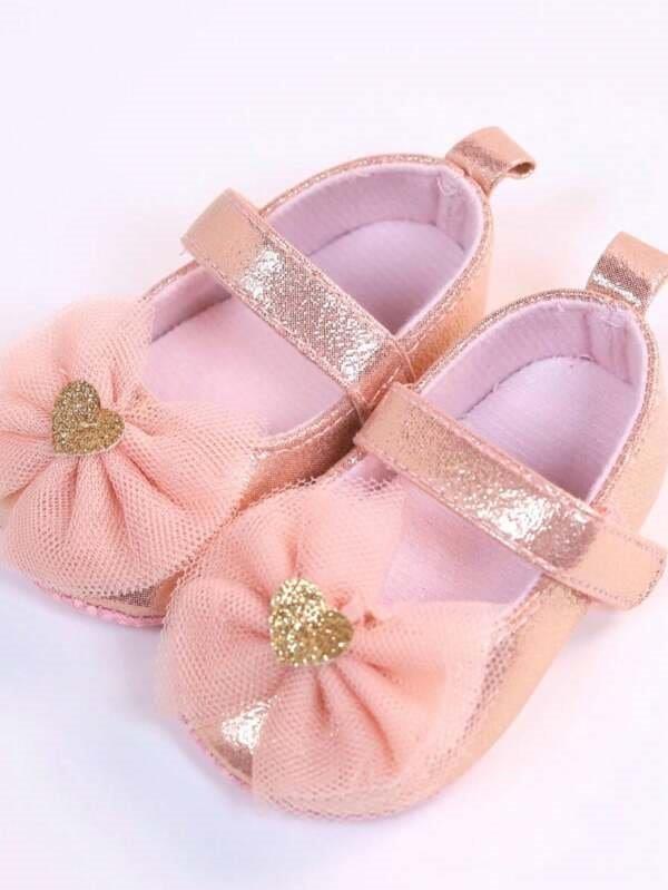 Baby Heart Princess Flats Pink