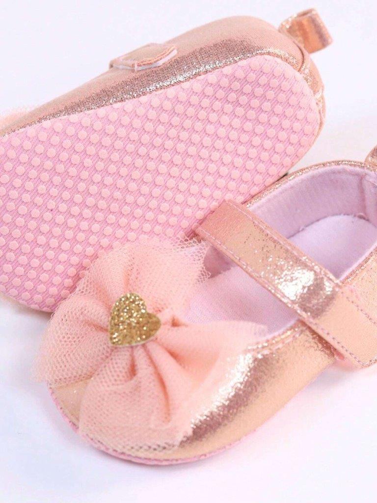 Baby Heart Princess Flats Pink