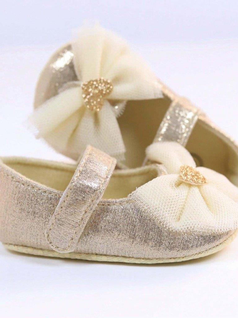 Baby Heart Princess Flats Champagne